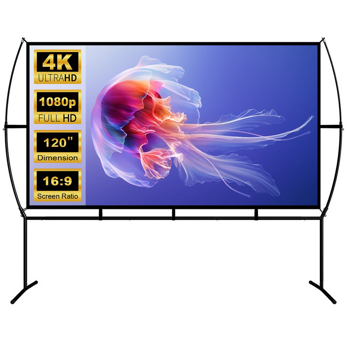 120" Portable Projector Screen with Stand